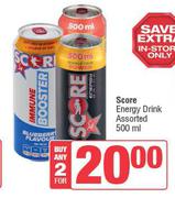 Score Energy Drink Assorted-For 2 x 500ml