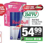 Red Bull Energy Drink-4 x 250ml Per Pack