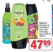 Organics Shampoo Or Conditioner-400ml Each