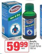 Benylin Wet & Dry Cough Syrup-100ml Each