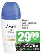 Dove Anti Perspirant Roll On-50ml Each