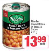 Rhodes Baked Beans In Tomato Sauce-410g