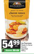 Ina Paarmans Ready To Serve Sauces Assorted-400g Each