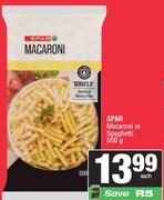 Spar Macaroni Or Spaghetti-500g Each