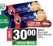 Bakers Blue Label Marie Biscuits-For 2 x 200g