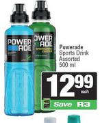 Powerade Sports Drink Assorted-500ml Each