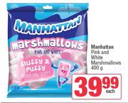 Manhattan Pink & White Marshammlows-400g Each