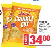Willards Crinkle Cut Potato Chips Assorted-For 2 x 120g