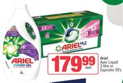 Ariel Auto Liquid 3L Or Capsules 30's-Each