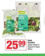 Spar Freshline Italian Salad Or Season's Value-220g Per Pack