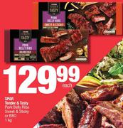 Spar Tender & Tasty Pork Belly Ribs Sweet & Sticky Or BBQ-1Kg Each