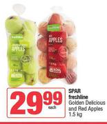 Spar Freshline Golden Delicious & Red Apples-1.5Kg Each