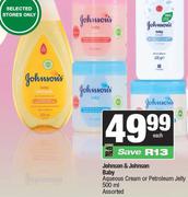    Johnson's & Johnson's Baby Aqueous Cream Or Petroleum Jelly-500ml