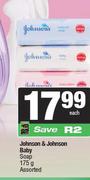    Johnson & Johnson Baby Soap Assorted-175g