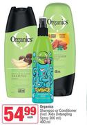 Organics Shampoo 400ml Or Conditioner 300ml-Each