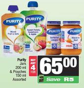   Purity Jars 200ml & Pouches 150ml-For 4