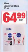 Nivea Deodorant Stick-50ml Each