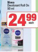 Nivea Deodorant Roll On-50ml Each