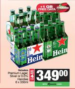 Heineken Premium Lager Silver Or 0.0% Handies-For 4 x 6 x 330ml