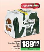 Savanna Premium Cider Dry Handies-12 x 330ml