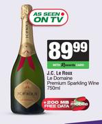 J.C.Le Roux Le Domaine Premium Sparkling Wine-750ml