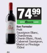 Ken Forrester Petit Sauv Blanc,Chardonnay,Chenin Blanc,Rose Cab Sauv,Merlot Or Pinotage-750ml