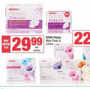 Spar Petals Maxi Pads & Liners-Both For