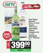 Jose Cuervo Expecial Silver Or Gold Tequila 750ml & Jose Cuervo Classic Margarita Mix 1Ltr-Per Combo