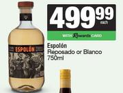 Espolon Reposado Or Blanco-750ml