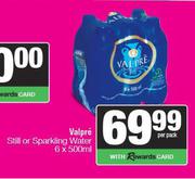 Valpre Still Or Sparkling Water-6 x 500ml Per Pack