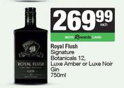 Royal Flush Signature Botanicals 12, Luxe Amber Or Luxe Noir Gin-750ml