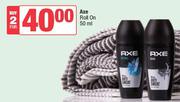 Axe Roll On-For 2 x 50ml