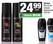 Revlon Fire & Ice Classic Deodorant-120ml Each