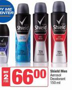 Shield Men Aerosol Deodorant-For 2 x 150ml
