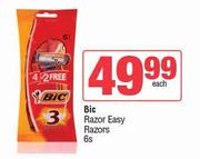 Bic Razor Easy Razors-6s Each