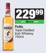Paddy Triple Distilled Irish Whisky-750ml
