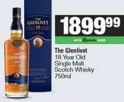 The Glenlivet 18 Year Old Single Malt Scotch Whisky-750ml