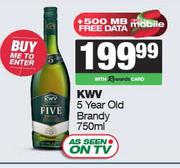 KWV 5 Year Old Brandy-750ml