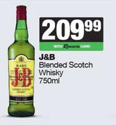 J&B Blended Scotch Whisky-750ml
