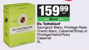 Du Toitskloof Sauvignon,Pinotage,Chenin,Cabernet/Shiraz Or Pinotage/Merlot/Ruby-3L