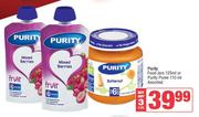 Purity Food Jars 125ml Or Purity Puree 110ml Assorted-For 3