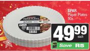 Spar Paper Plates- 50s Pack
