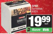 Spar Servietes-100's Pack