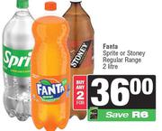 Fanta, Sprite Or Stoney Regular Range-For 2 x 2L