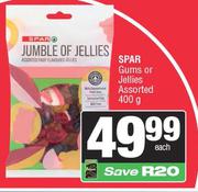 Spar Gums Or Jellies Assorted-400g Each