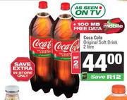 Coca Cola Original Soft Drink-2 x 2Ltr