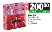 Absolut Spirit Cooler Cans-For 2 x 4 x 300ml