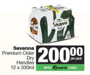 Savanna Premium Cider Dry Handies-12 x 330ml Per Pack