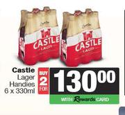 Castle Lager Handies-For 2 x 6 x 330ml