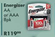 Energizer AA Or AAA 8 Pack